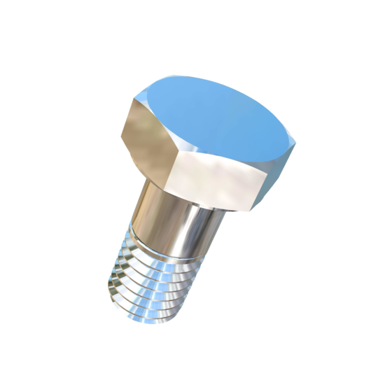 Titanium M8-1.25 Pitch X 18mm Allied Titanium Hex Head Bolt (No Dimple) with 9mm of threads